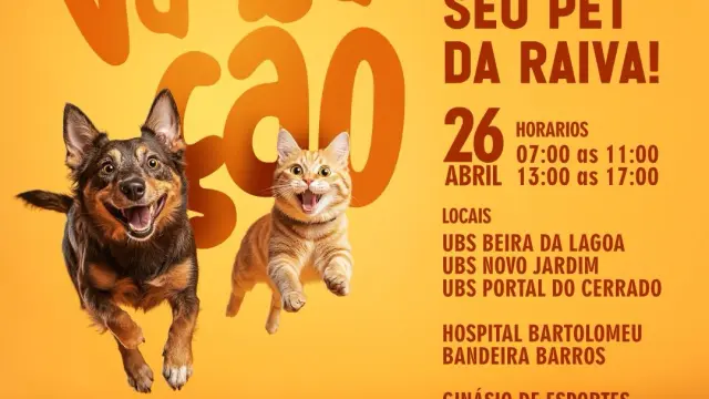 Abril Laranja: Dia D da Vacinação Antirrábica mobiliza Lagoa da Confusão neste sábado